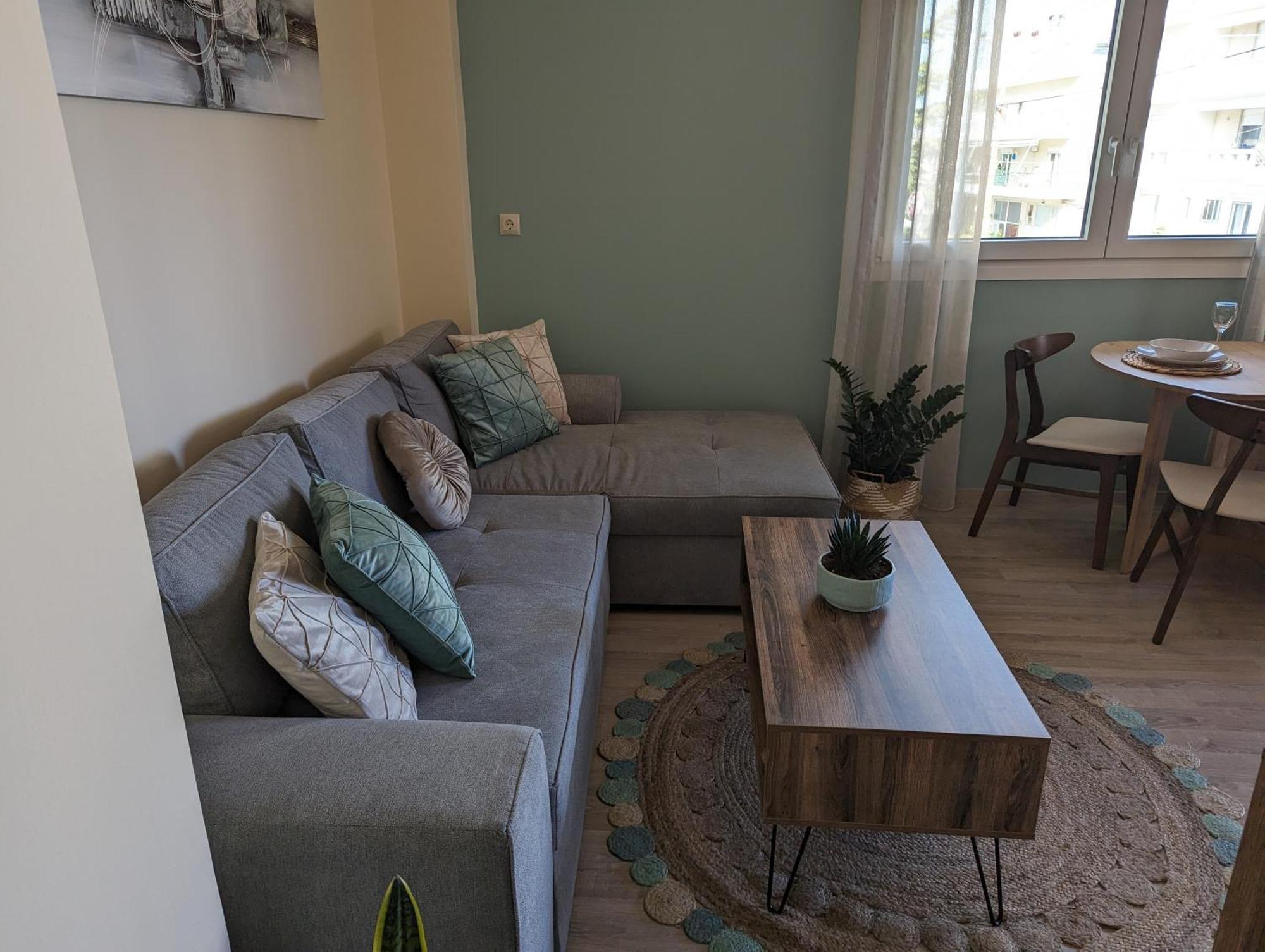 Modern Mint Sunny House Near The Airport Apartment Spata  Bagian luar foto