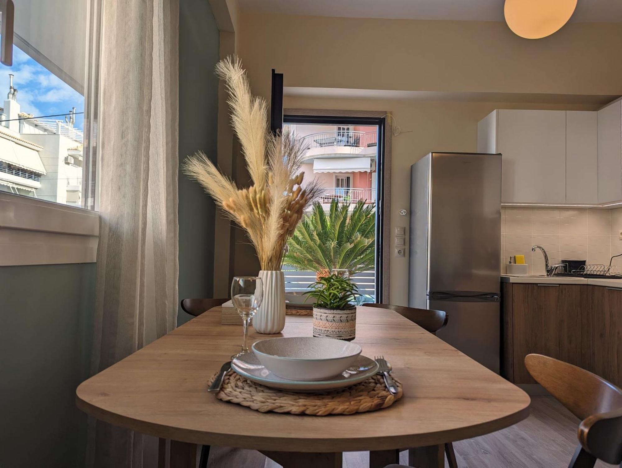 Modern Mint Sunny House Near The Airport Apartment Spata  Bagian luar foto